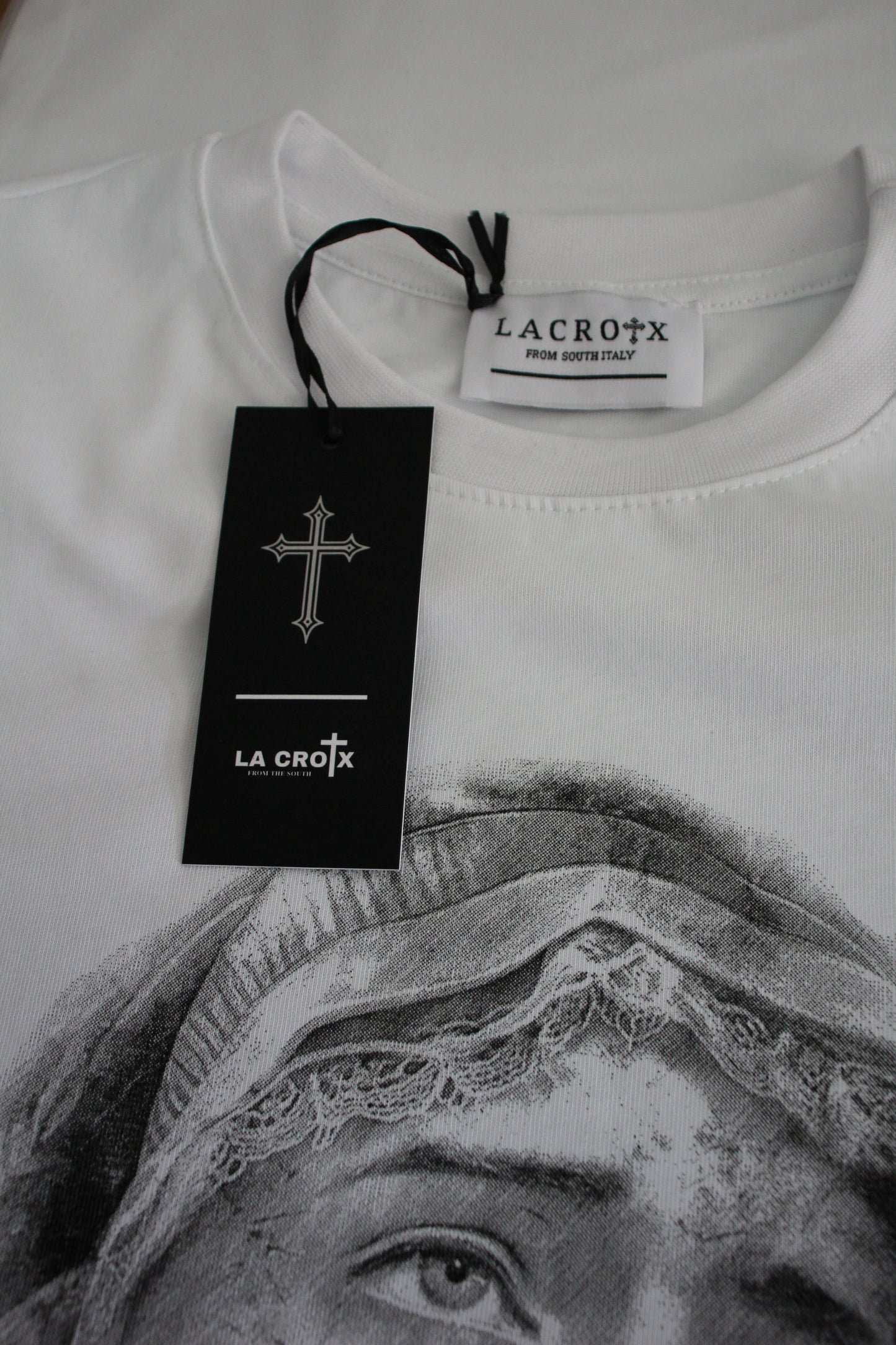 VIRGIN MARY - WHITE TEE | LA CROIX x UNDERGROUND