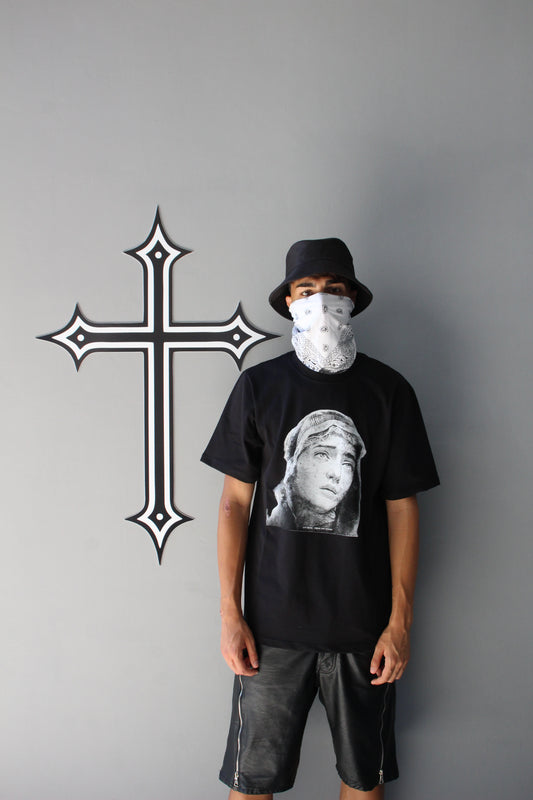 VIRGIN MARY - BLACK TEE | LA CROIX x UNDERGROUND