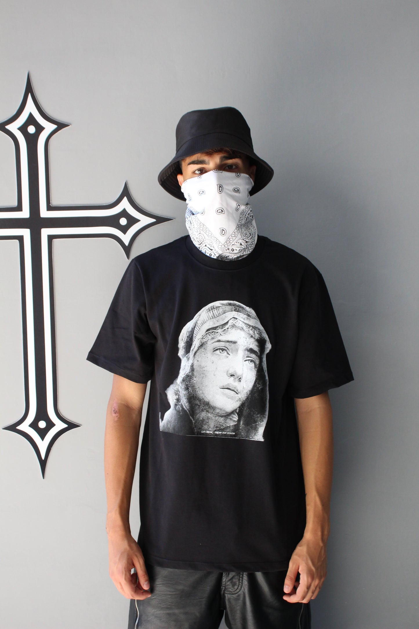 VIRGIN MARY - BLACK TEE | LA CROIX x UNDERGROUND