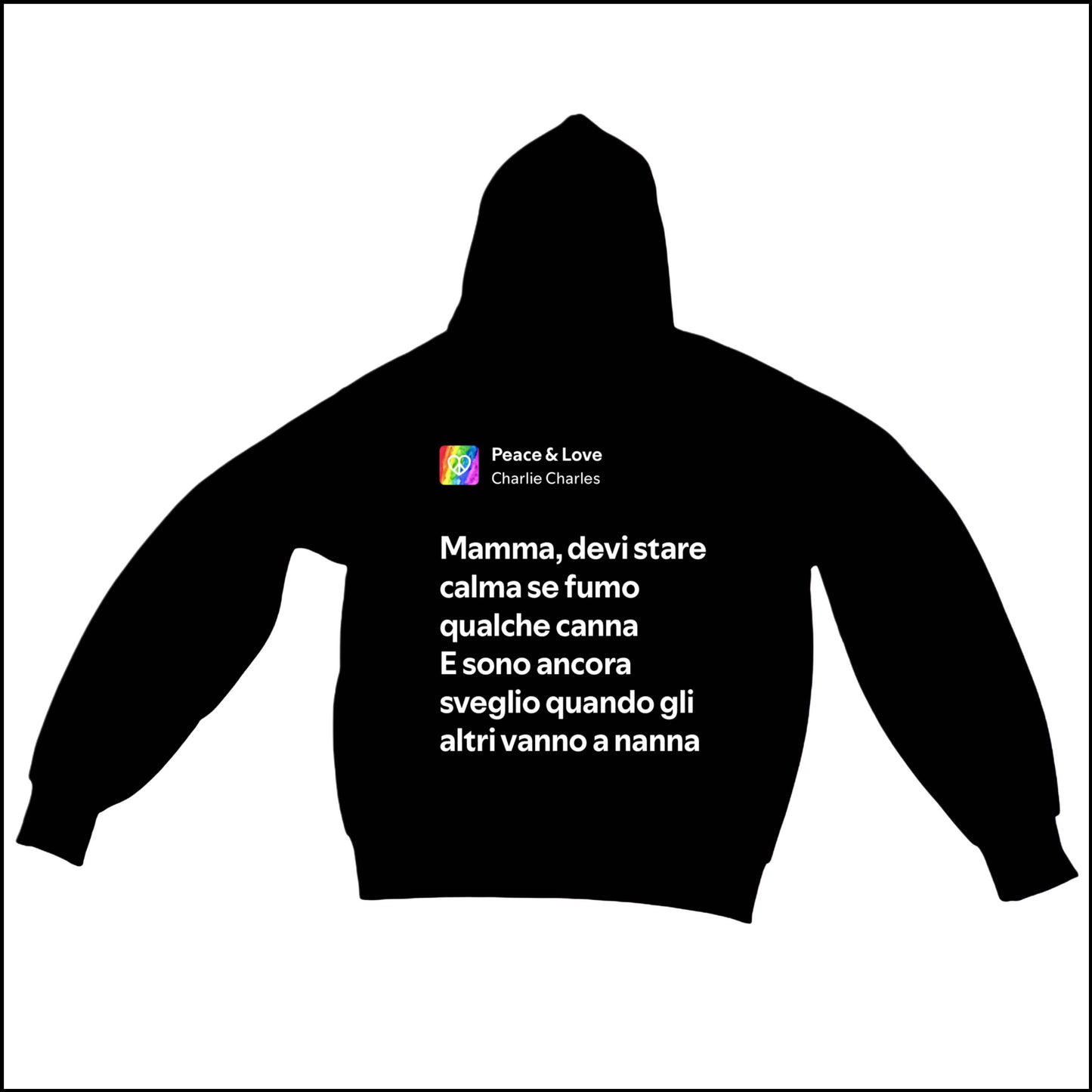 PEACE & LOVE - CHARLIE CHARLES | BASIC HOODIE