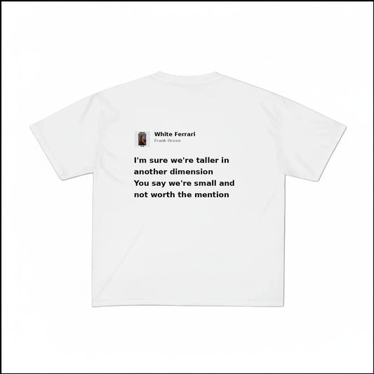 WHITE FERRARI - FRANK OCEAN | BASIC TEE
