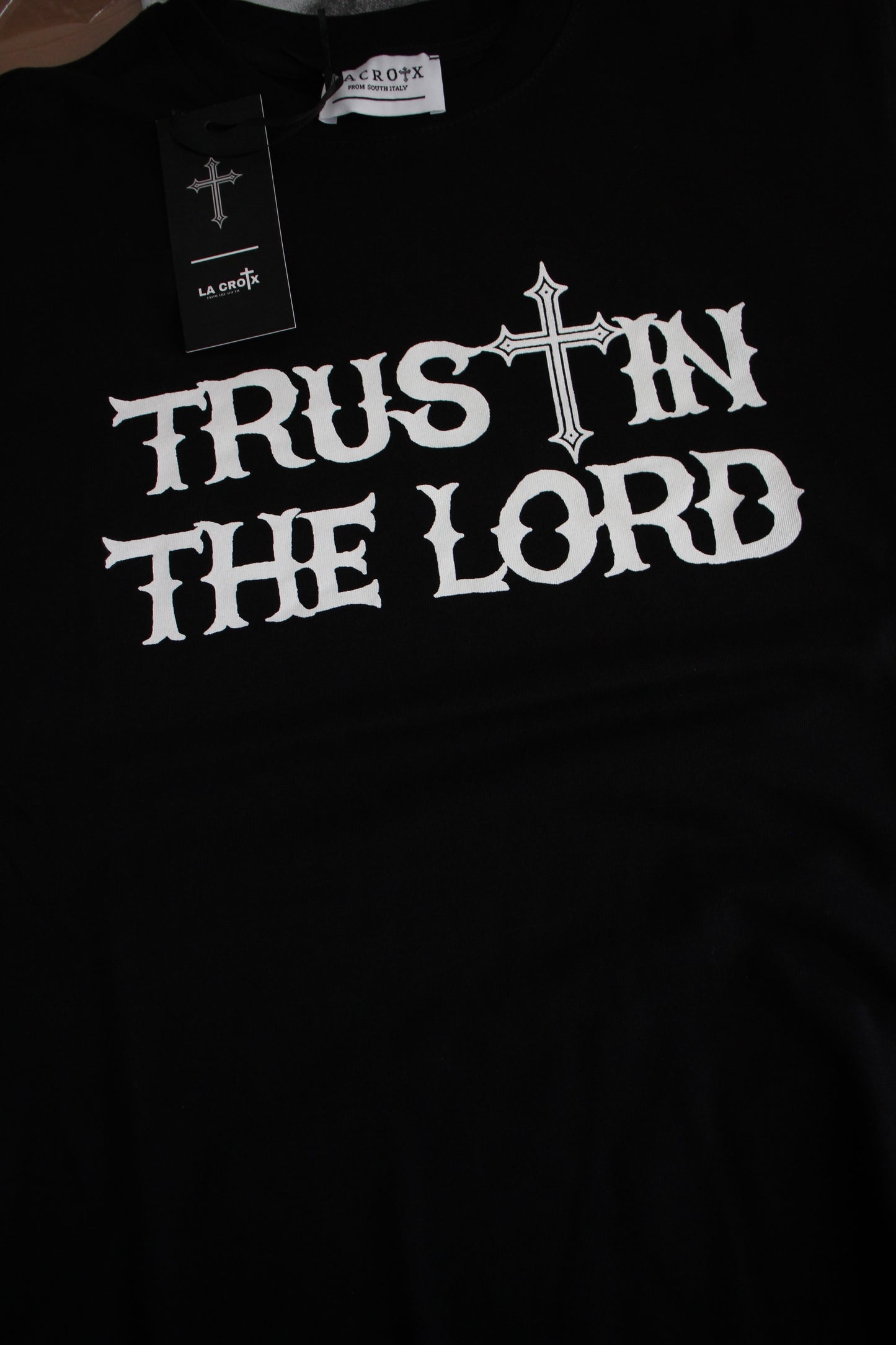 TRUST IN THE LORD - BLACK TEE | LA CROIX x UNDERGROUND